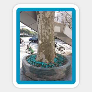 Blue City Tree Sticker